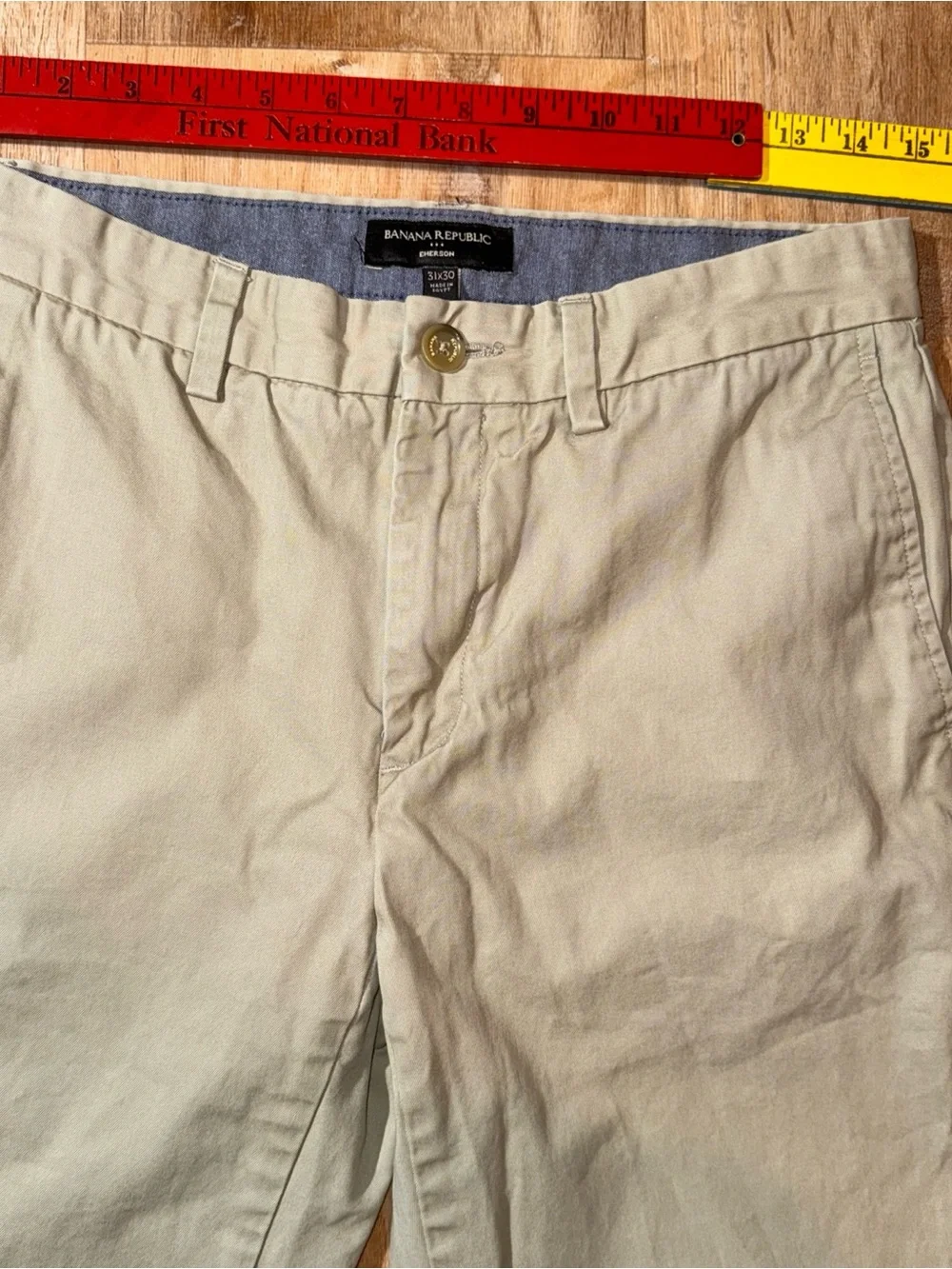 Banana Republic Pants Mens Size 31x30 Beige Emerson Chino Straight Leg Office